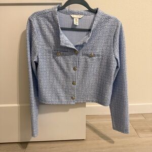 H&M Light Blue Textured Jacket